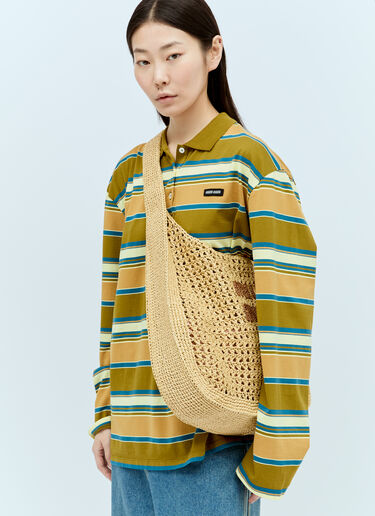 Miu Miu Crochet Shoulder Bag Beige miu0256018