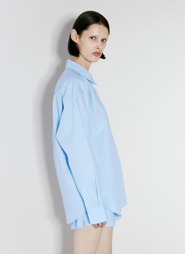 Alexander Wang Logo Patch Boyfriend Shirt Blue awg0256015