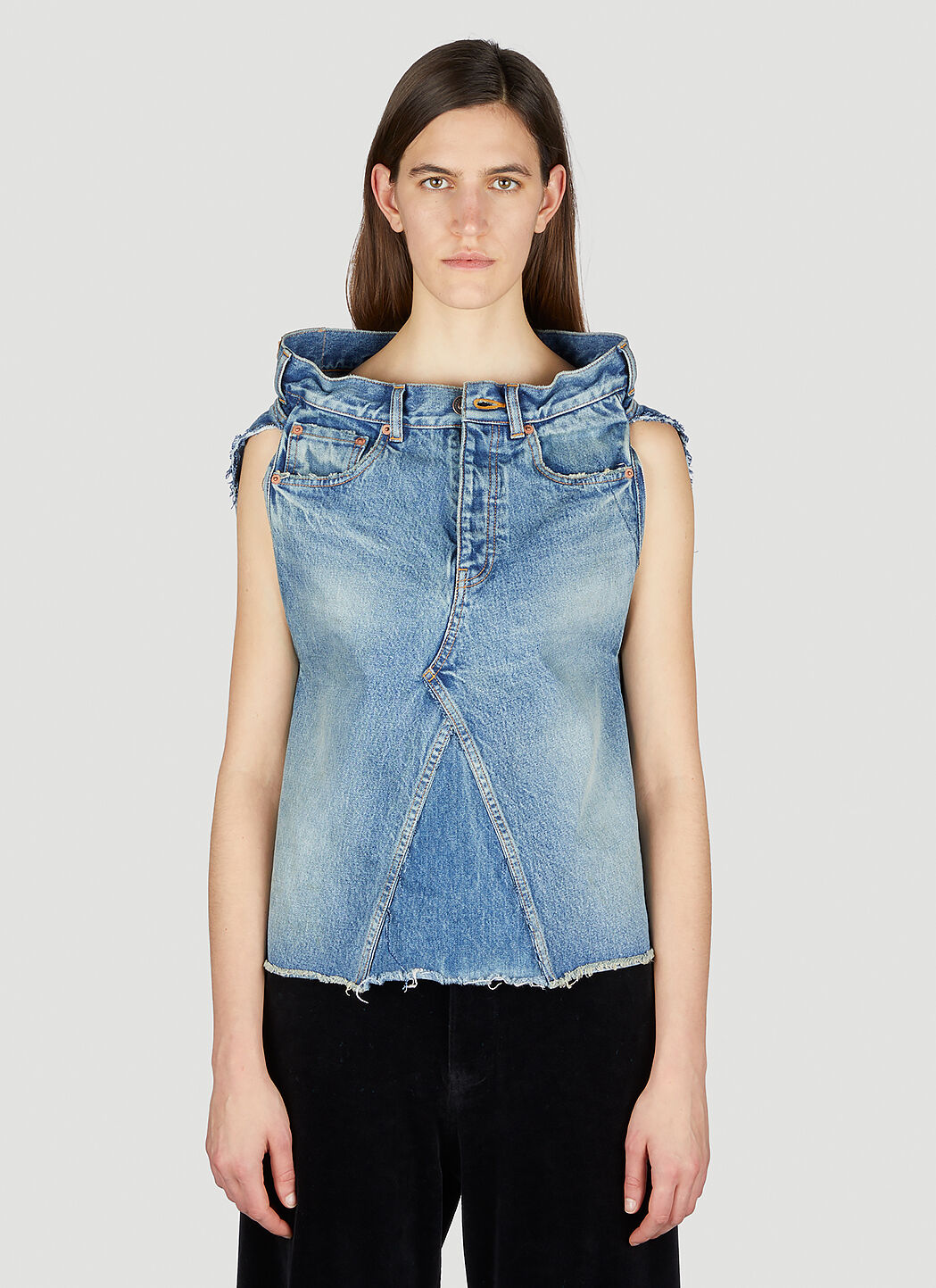Balenciaga Jeans Tank Top in Blue LN CC
