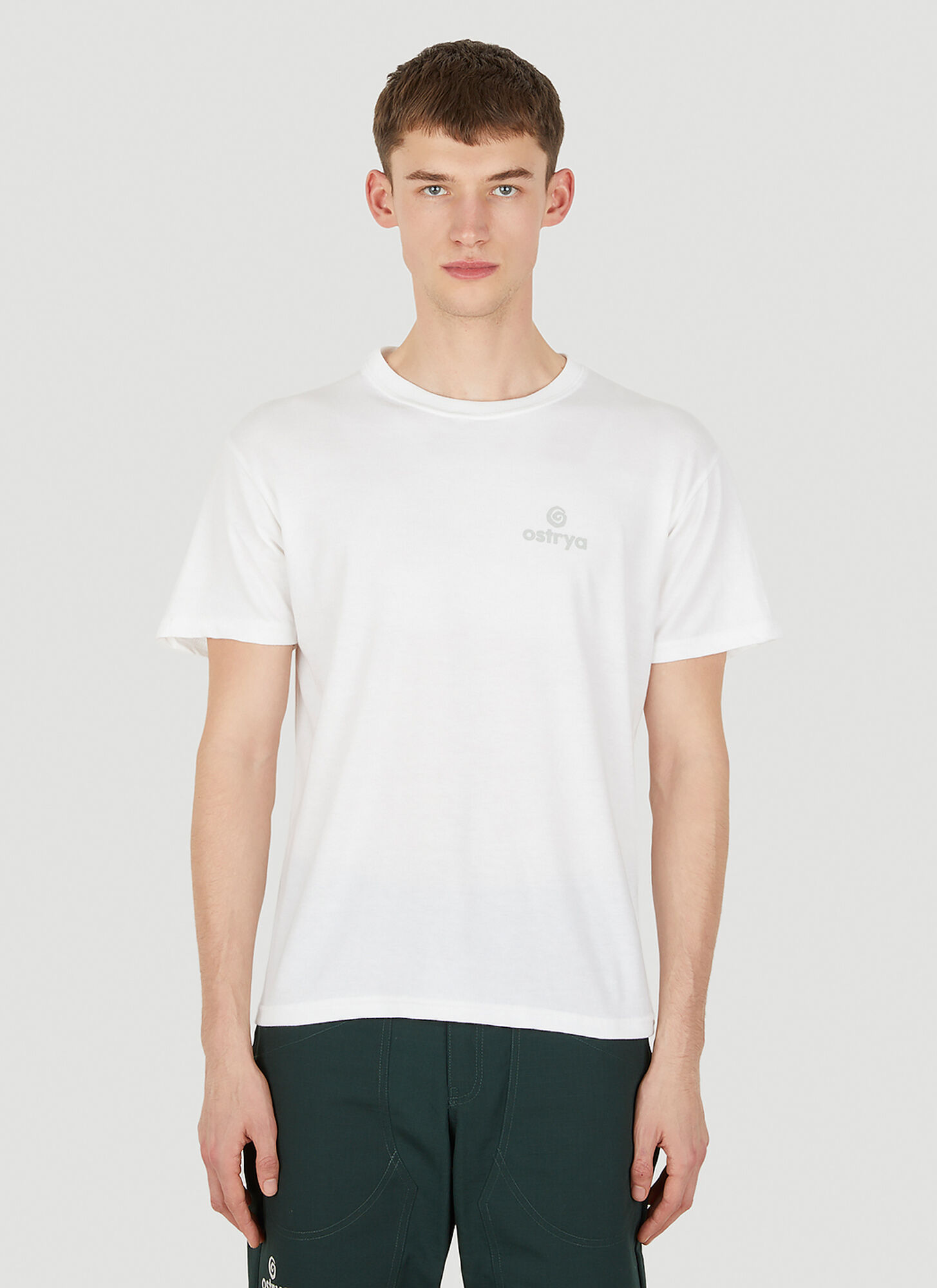 Ostrya Logo Print T-shirt Male White