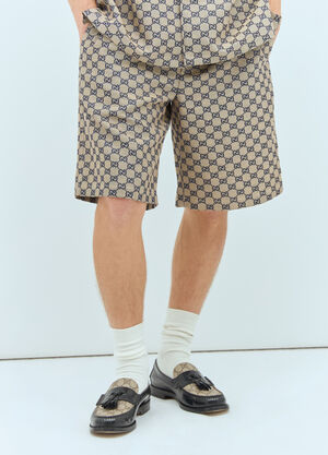 RIER GG Linen-Blend Shorts Beige rrr0160017