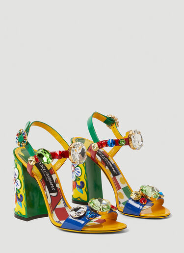 Dolce & Gabbana Gemstone Embellished Sandals Multicolour dol0253019