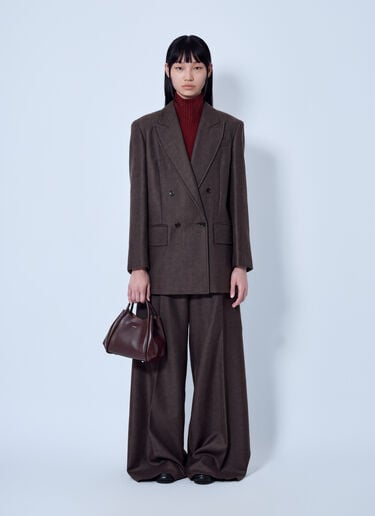 LN-CC® - Max Mara: Double-Breasted Wool Blazer - Brown Max Mara Double-Breasted Wool Blazer Brown max0266206