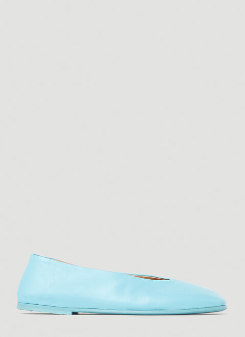 The Row Spatolona Ballerina Shoes Navy row0253049