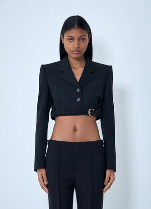 Chloé Cropped Wool Blazer Black chl0263011