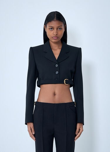 Chloé Cropped Wool Blazer Black chl0263011