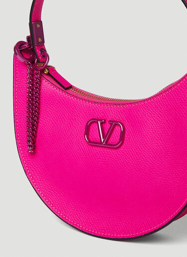 Valentino V 徽标迷你 Hobo 单肩包 粉色 val0250020