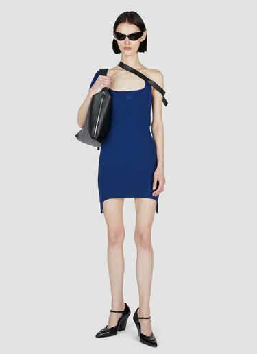 Courrèges 스트랩 리브드 드레스 블루 cou0252026