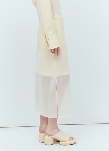 Sportmax 더블 레이어 미디 스커트  화이트 spx0256002