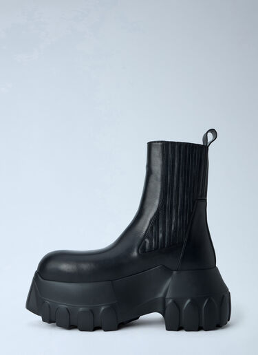 LN-CC® - Rick Owens: Beatle Mega Tractor Boots - Black Rick Owens Beatle Mega Tractor Boots Black ric0165010
