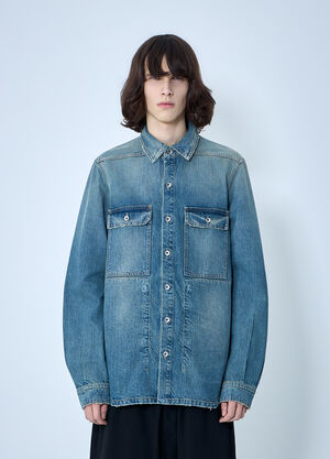 Rick Owens DRKSHDW Denim Overshirt Jacket Blue drk0164002