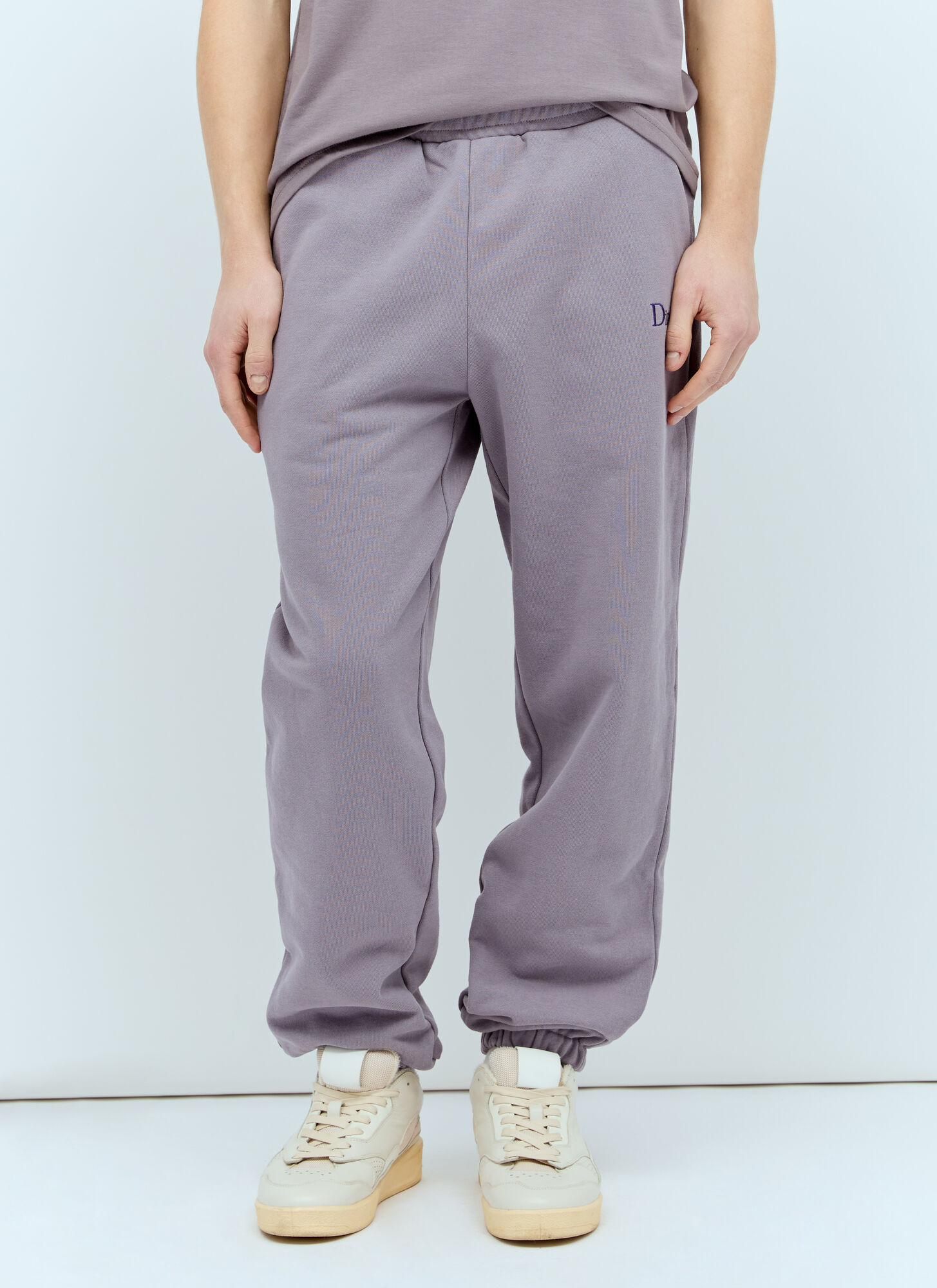 Shop Dime Classic Small Logo Track Pants In Grey