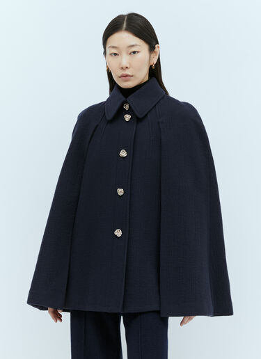 Chloé Short Cape Coat Navy chl0255005