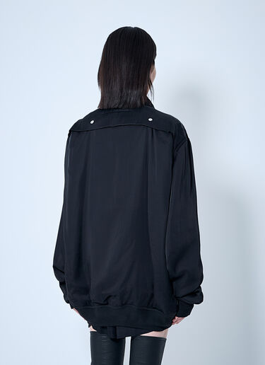 Rick Owens Satin Bomber Jacket Black ric0260008