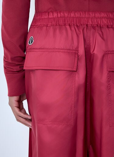 Moncler x Rick Owens Drawstring Midi Kilt Shorts Red mcs0363012