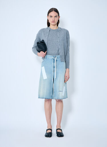 MM6 Maison Margiela Distressed Denim Shorts Blue mmm0259013