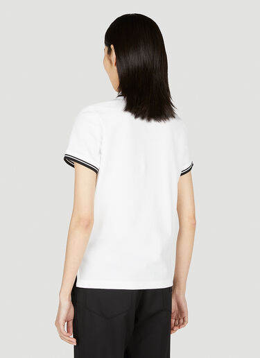 Moncler Logo Patch Polo Shirt White mon0252064