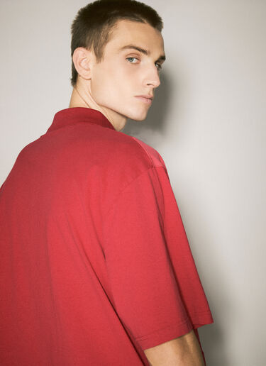 Martine Rose Oversized Panel Polo Shirt Red mtr0358011
