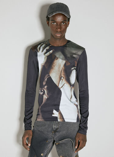 Body Collage Long Sleeve T-Shirt Y/Project Body Collage Long Sleeve T-Shirt Black ypr0354001