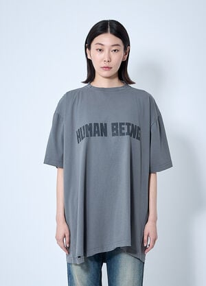 Balenciaga Human Being T-Shirt Grey bal0360002