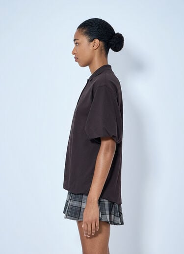 LN-CC® - Acne Studios: Layered T-Shirt Dress - Dark Brown Acne Studios Layered T-Shirt Dress Dark Brown acn0265058