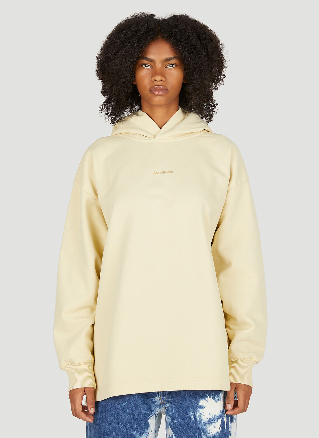 Yellow hooded store sweatshirt women's