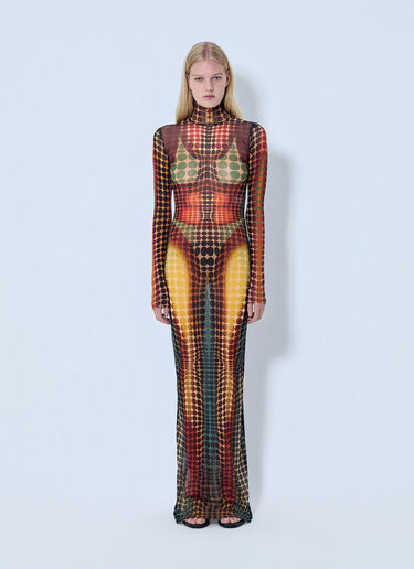 Jean Paul Gaultier Re-Edition Long Dress High Neck Brown jpg0264014