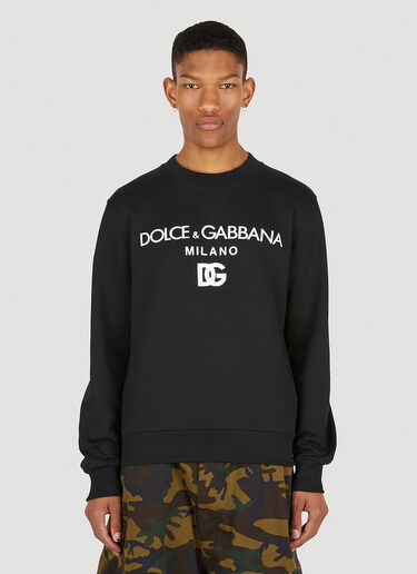 Dolce & Gabbana Embroidered Logo Sweatshirt Black dol0148005