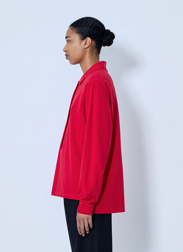 Prada Cotton Piqué Polo Shirt Red pra0264023