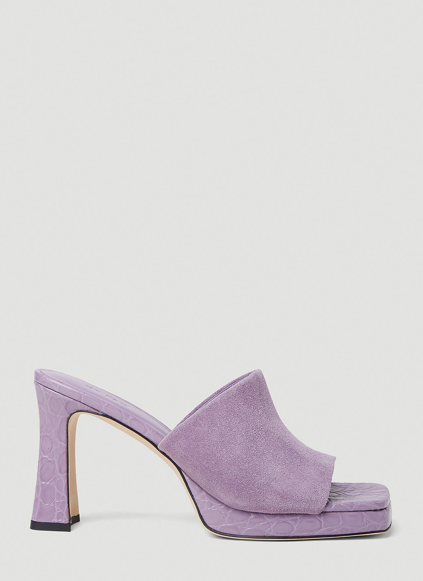 Shop By Far Beliz High Heel Mules In Lilac