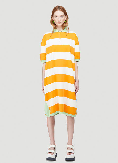 Sunnei Knit Polo Dress Orange sun0244008