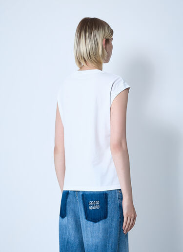 Miu Miu Set Of Three Logo Motif T-Shirts White miu0361001