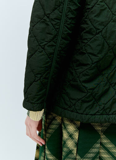 Burberry Short Quilted Car Coat Green bur0255033