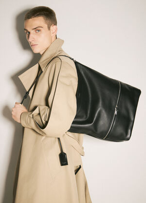 Saint Laurent Leather Hobo Tote Bag Black sla0158010