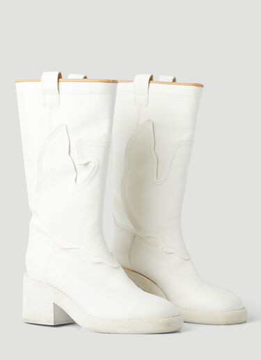 MM6 Maison Margiela 웨스턴 부츠 화이트 mmm0245037