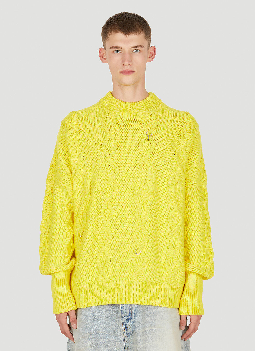 032C The Highland Sweater in Yellow LN CC