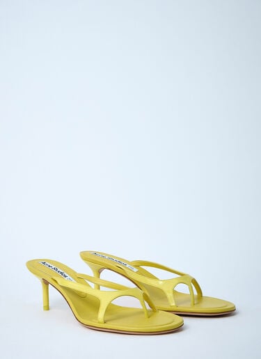 Acne Studios Leather Heel Sandals Yellow acn0261012