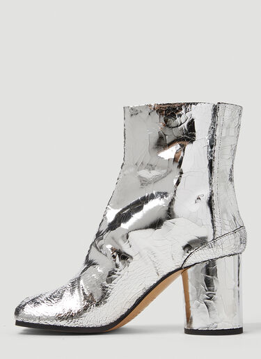 Maison Margiela Metallic Tabi H80 Boots Silver mla0249017