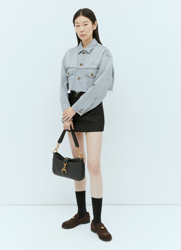 Miu Miu Leather Shoulder Bag Black miu0252077