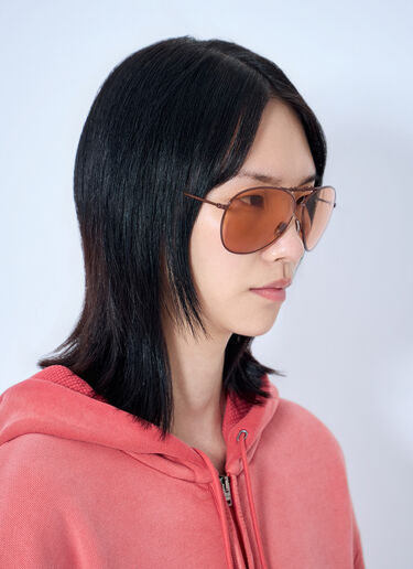 Acne Studios Metal Aviator Sunglasses Brown acn0264061