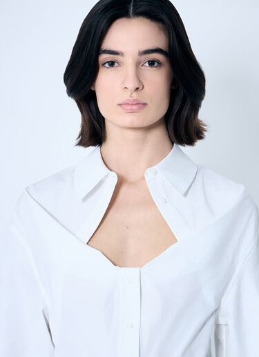 Alexander Wang Deconstructed Button-Down Shirt White awg0259003
