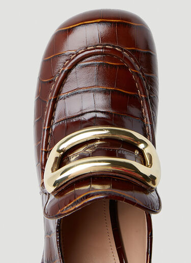 Sportmax Oliato High Heel Loafers Brown spx0253017