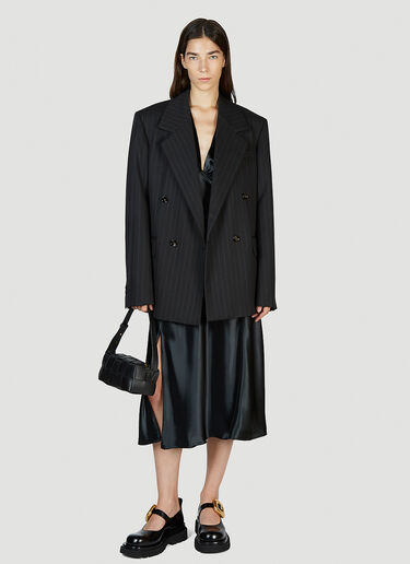 Bottega Veneta Fluid 荷叶边连衣裙 黑色 bov0251094