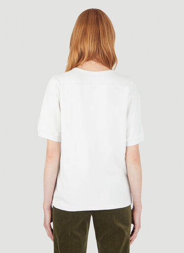 Saint Laurent Vintage Logo T-Shirt Beige sla0245038