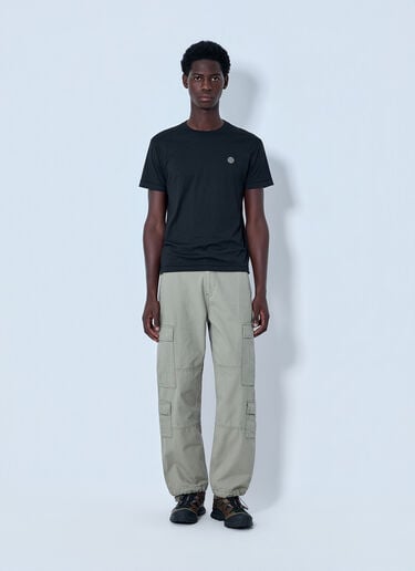 Stone Island Cotton Jersey Logo T-Shirt Black sto0164099