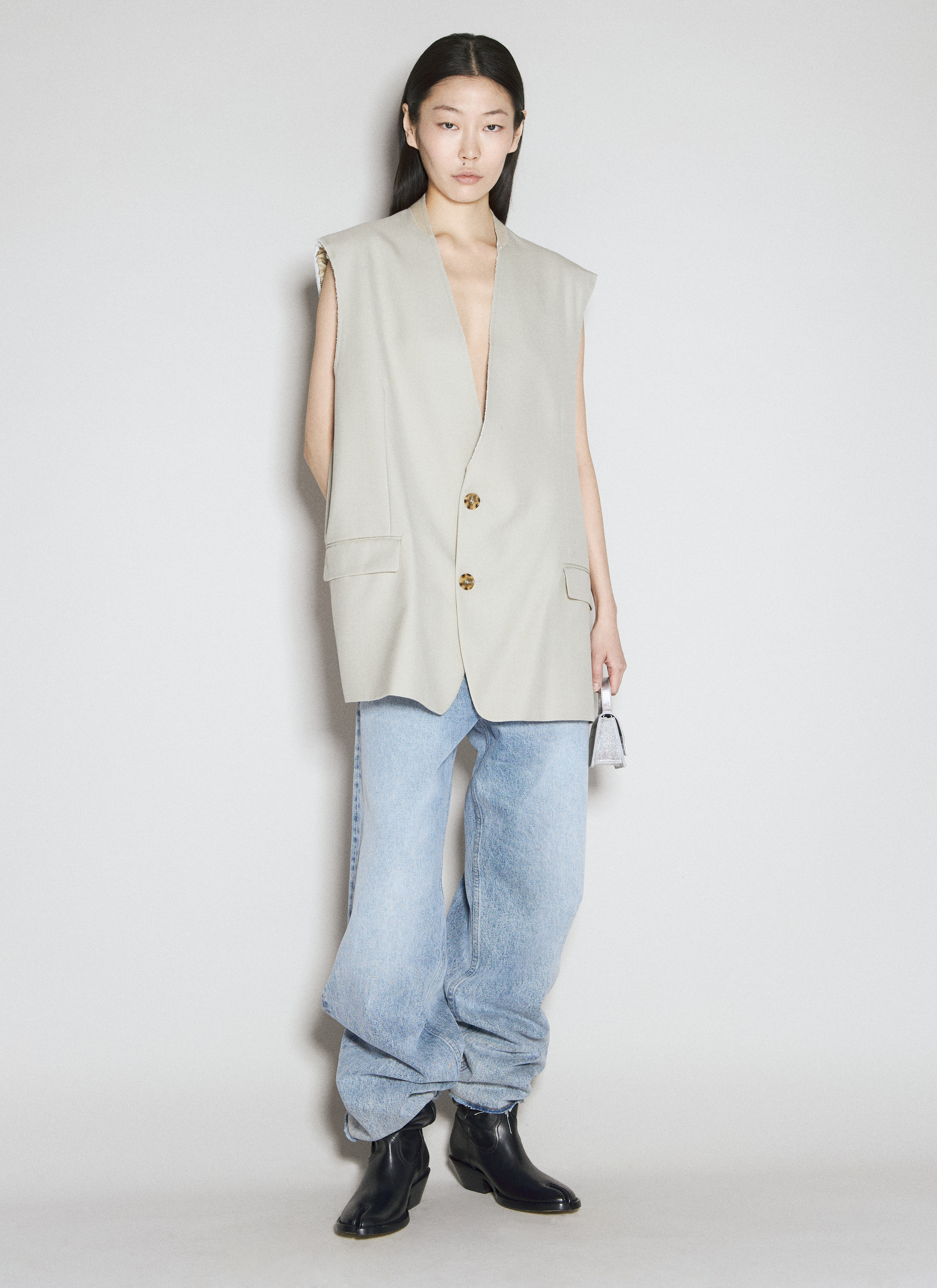 MM6 Maison Margiela Women's' Mini Numeric Shoulder Bag in Silver | LN-CC®