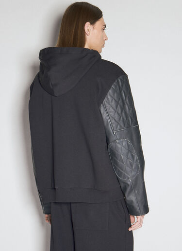 MM6 Maison Margiela Leather Sports Jacket Black mmm0154002