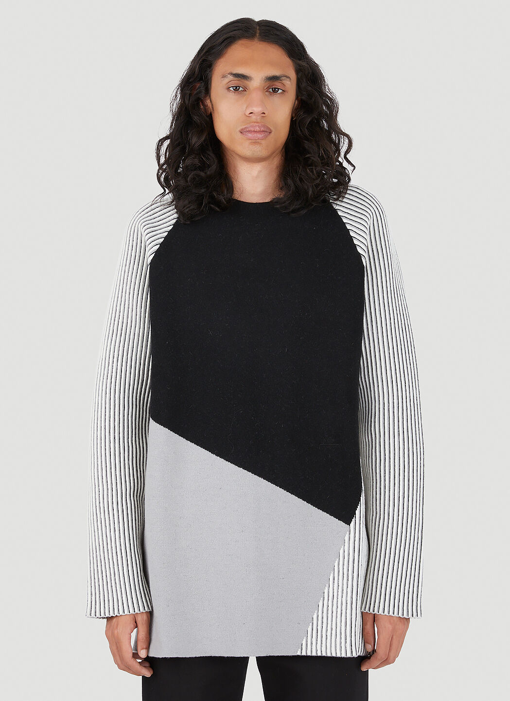Oversized color discount block sweater