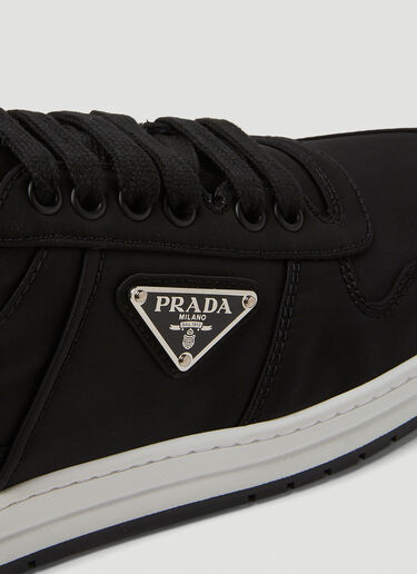 Prada Logo Plaque Basket Sneakers Black pra0249021