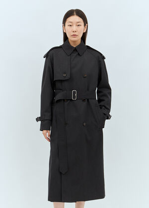 Burberry Long Wool Trench Coat Grey bur0257011